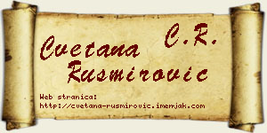 Cvetana Rusmirović vizit kartica